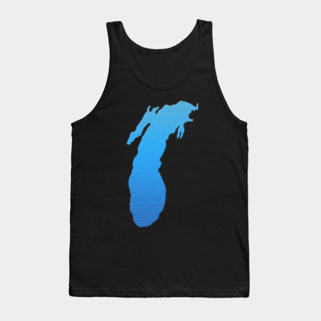 Lake Michigan Great Lakes Outline Tank Top by gorff